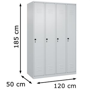 Produktbild für Spind CP-Möbel Classic PLUS, lichtgrau