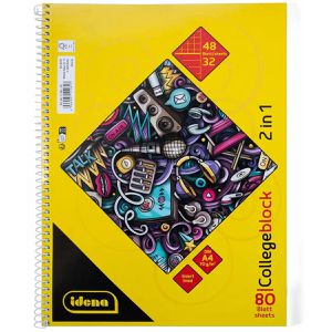 Produktbild für Collegeblock Idena 2in1, 11181, A4