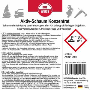 Produktbild für Autoshampoo RotWeiss Aktiv-Schaum, mit Orangenduft