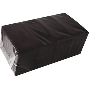Produktbild für Bestecktaschen Papstar 87012 Airlaid, schwarz
