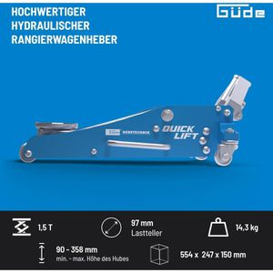 Produktbild für Rangierwagenheber Güde GRH 1,5/360 ALQ, 18044