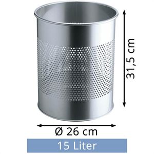 Produktbild für Papierkorb Durable 331023, metallic silber