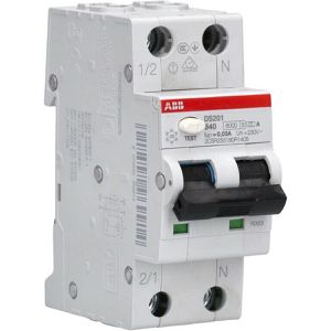 Produktbild für FI-LS-Schalter ABB DS201 B40, 230 V / 400 V, 6 kA, 1-polig+N