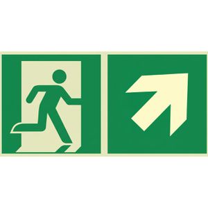 Hinweisschild Abtec ISO 7010 E002+E006 Aluminium