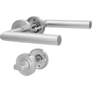 Produktbild für Drückergarnitur Alpertec Solid 1-R-ES WC