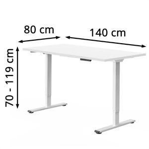 Produktbild für Schreibtisch FlexiSpot E1W Pro, weiß / weiß