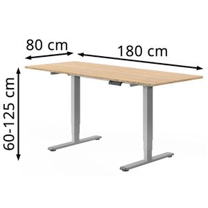 Produktbild für Schreibtisch FlexiSpot E5S, ahorn / grau