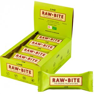 Raw-Bite Müsliriegel Rohkost Riegel Lime BIO, je 50g, 12 Riegel