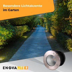 Produktbild für Wegeleuchte Enovalite ELED700300, silber, mit 230 V Netzstrom