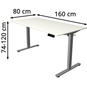 Produktbild für Schreibtisch Kerkmann Move small office, weiß / silber