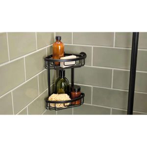 Produktbild für Duschablage Tesa Aluxx Black 40507, schwarz matt