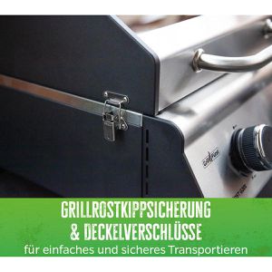 Produktbild für Gasgrill Grillfürst G201E, silber, 2 Brenner