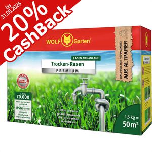 Rasensamen Wolf-Garten L-TP 50 Trocken-Rasen