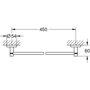 Produktbild für Handtuchhalter GROHE Essentials 40688001, silber