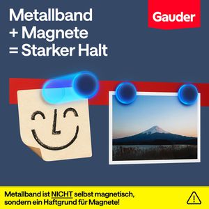 Produktbild für Magnetband Gauder Metallband, rot
