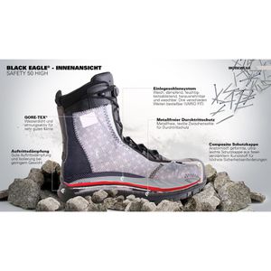 Produktbild für Sicherheitsschuhe Haix Black Eagle Safety 50 high, ESD, S7S