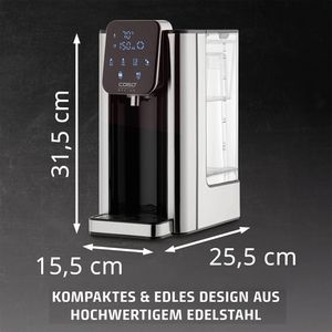 Produktbild für Heißwasserspender Caso HW 666 Inox, einstellbar 40°C - 100°C