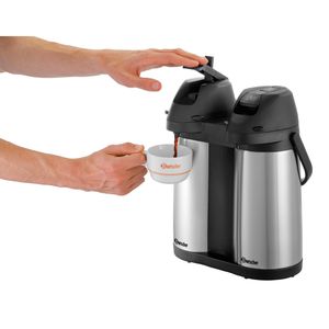 Produktbild für Thermoskanne Bartscher Duo, 1,9L-ST, Edelstahl