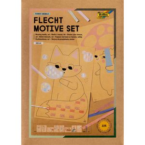Bastelset Folia 70272 Flechtmotive Set, Waldtiere, A4
