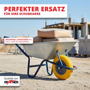 Produktbild für Schubkarrenrad Grafner 4.80/4.00-8, pannensicher Vollgummi
