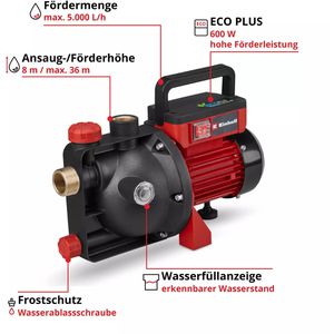 Produktbild für Gartenpumpe Einhell GC-GP 6050 ECO PLUS, 4180210, 600 W