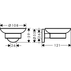 Produktbild für Seifenschale hansgrohe Logis Universal, weiß