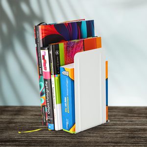 Produktbild für Buchstütze Alco 4303-10, hoch, weiß