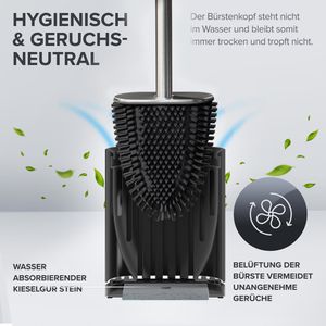 Produktbild für WC-Bürste ovimar Toilettenbürste Omofyr, silber