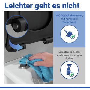 Produktbild für WC-Sitz Wenko Sedilo 23827100, D-Form, aus Duroplast