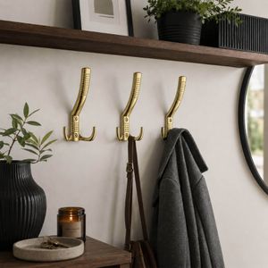 Produktbild für Garderobenhaken SO-TECH Jasmin, 117378, messingoptik / gold