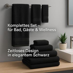 Produktbild für Handtuch Betz Premium Set, schwarz, 470 g/m²