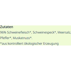 Produktbild für Wurstkonserve Ökoland Mettwurst gekocht, BIO