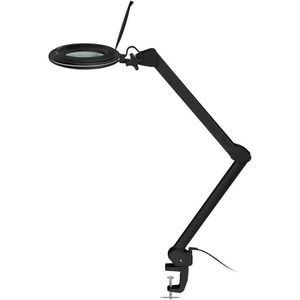 Lupenleuchte Goobay schwarz, 127 mm Glaslinse, dimmbar, LED