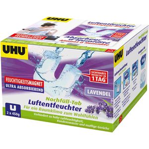 Produktbild für Luftentfeuchter UHU 53175 Magnet-Tabs Lavendel, Granulat
