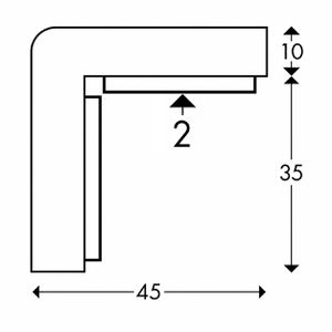 Produktbild für Schutzprofil Knuffi Typ H, Winkel, PH-5004, magnetisch