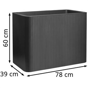 Produktbild für Pflanzkasten Florus Jive Terrasse Hoch Stripe 80 anthrazit