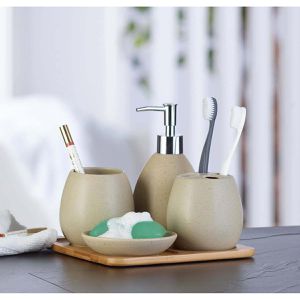 Produktbild für Badaccessoires-Set Axentia Avignon, 5-teilig