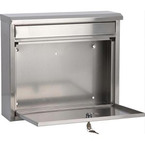 Produktbild für Briefkasten Böttcher-AG BK01, Premium, silber, aus Stahl