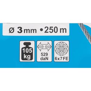 Produktbild für Drahtseil Dörner+Helmer 190060, Traglast bis 105 kg