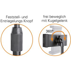 Produktbild für Tablet-Halterung myWall HT30L, schwarz, für Tisch
