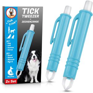 Zeckenzange BluePet Tick Tweezer, 2 Stück
