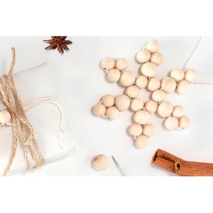 Produktbild für Bastelset Folia Holzperlen Sterne-Set Nature