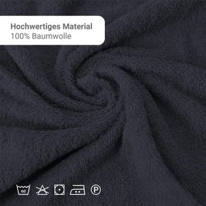 Produktbild für Handtuch NatureMark Frottier, schwarz, 70 x 140 cm