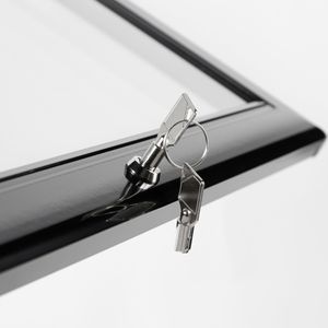 Produktbild für Infoständer Sprintis Menüständer aus Aluminium, schwarz, A3