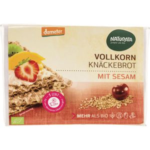 Produktbild für Knäckebrot Naturata Vollkorn Roggen mit Sesam demeter, BIO