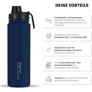 Produktbild für Trinkflasche 720DGREE noLimit Sapphire Blue, isoliert