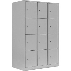 Schließfachschrank Lüllmann 523430, lichtgrau