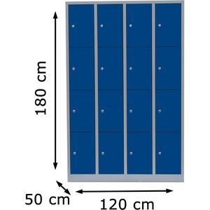 Produktbild für Schließfachschrank Lüllmann 520441, blau