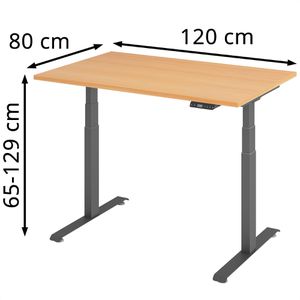 Produktbild für Schreibtisch Böttcher-AG Base Lite, buche / graphit
