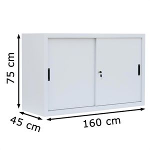 Produktbild für Schiebetürenschrank Lüllmann 550130, Metall